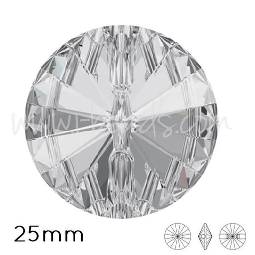 Bouton Rond Cristal Tchèque Crystal 25mm (1)