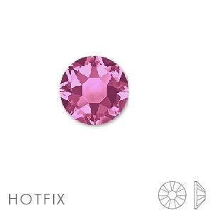 Strass 2038 hot fix flat back Rose ss8-2.4mm (80)