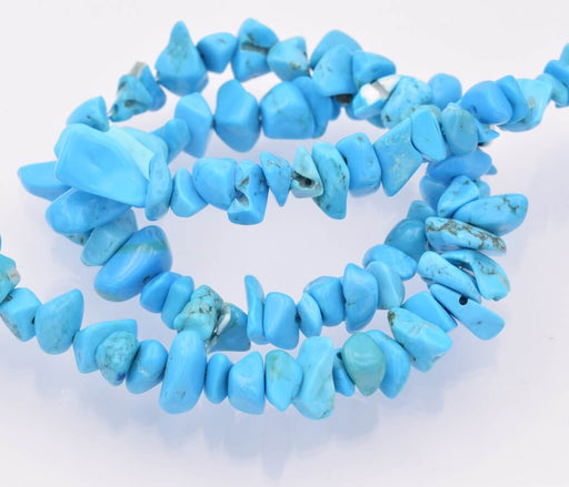 Kaufen Sie Perlen in der Schweiz Chips Perlen Imitation Turquoise 6mm - Loch: 1mm (1)