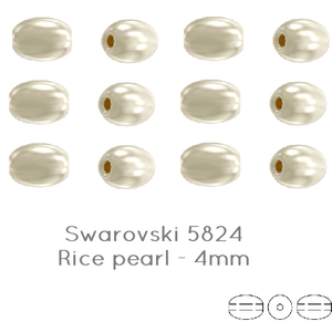 Découvrez nos SWAROVSKI Rice Crystal Pearls 5824