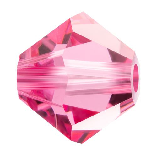 Doppelkegelperle Preciosa Kristall Pink 6mm (10)