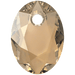 Crystal4You 6438 pendentif oval Golden Shadow 9mm (2)