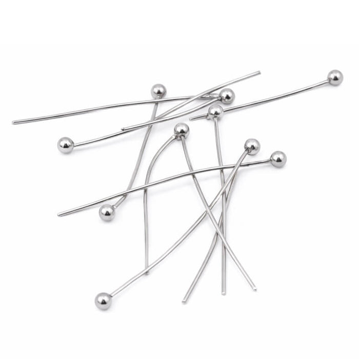 Clous Tiges à Tête Ronde en Acier Inoxydable - 25mmx0.6 (10)