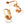 Vente au détail Boucles d'Oreilles Clip en Acier Inoxydable Doré 16x7.5mm (2)