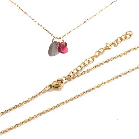 Collier Chaine Fine Maille Forçat Acier Doré 40cm - 1.2mm (1)