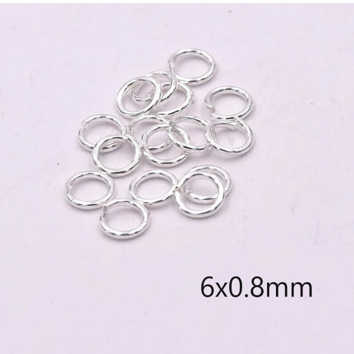 Achat Anneau de jonction en acier inoxydable argent 6x0.8mm (10)