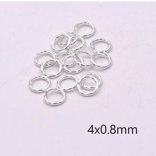 Kaufen Sie Perlen in der Schweiz Biegering aus silbernem Edelstahl - 4x0.8mm (10)