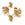 Grossiste en Boucles d oreilles clou acier doré perle semi percée 4mm poussoirs (4)