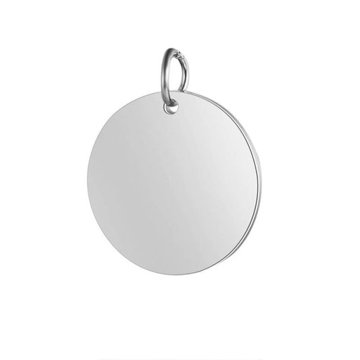 Achat Pendentif médaille ronde en acier inoxydable 12mm avec anneau (1)