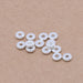 Perles heishi séparateur en acier inoxydable argenté 4x1.2mm - Trou: 1.2mm (10)