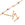 Vente au détail Connecteur barre acier inoxydable doré 12x2mm - Trou: 1mm (5)