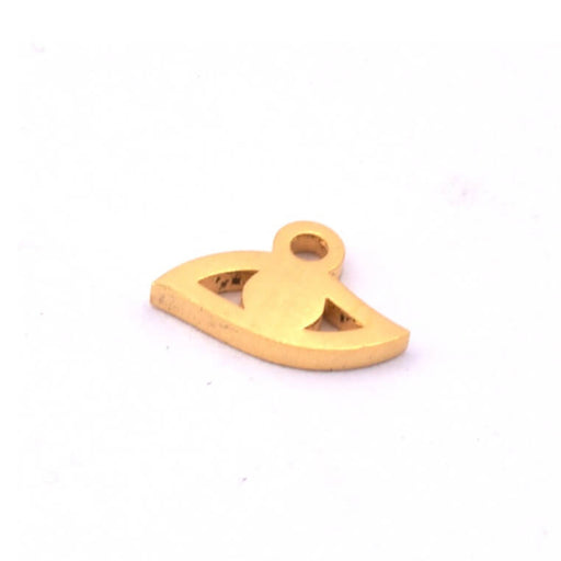Kaufen Sie Perlen in der Schweiz Augenanhänger Gold Edelstahl6x9mm - Loch: 1mm (2)