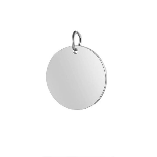 Achat Pendentif médaille ronde en acier inoxydable - 10mm (1)