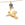Perlen Einzelhandel Kolibri-Charm-Anhänger Edelstahl goldfarben 11 x 12 mm – Loch: 1 mm (1)