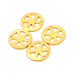Pendentif rond plat géométrique acier doré 13mm - Trou: 1mm (4)
