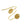Perlen Einzelhandel Ohrring-Haken und 8mm Fach - Goldener Stahl Loch: 1mm (2)