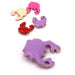 Breloque Crabe en acier inoxydable doré, émail Violet PARME - 10mm (1)