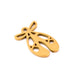 Pendentif chausson de danseuse acier doré 15x10mm - Trou: 1mm (1)