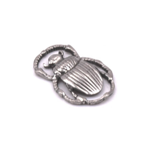 Achat Pendentif connecteur acier inoxydable scarabée 18mm - Trou: 1mm (1)