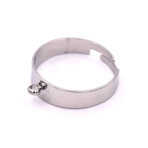 Bague réglable acier inoxydable 18mm et anneau - Trou: 1mm (1)