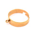 Bague réglable acier inoxydable doré 18mm et anneau - Trou: 1mm (1)