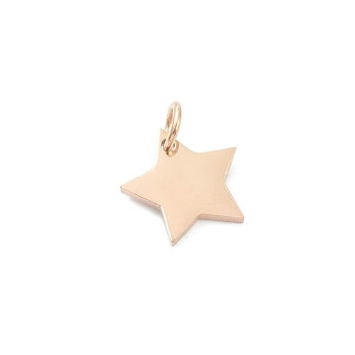 Sternanhänger Edelstahl roségoldfarben – 11.5 mm – Loch: 2 mm (1)
