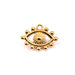 Pendentif oeil perlé acier inoxydable doré 18.5x13.5mm (1)
