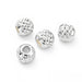 Perle rondelle diamant acier argenté 3x2.5mm - Trou: 1.2mm