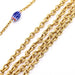Chaine en Acier Inoxydable Dorée Striée Maille Ovale 7x5mm (50cm)