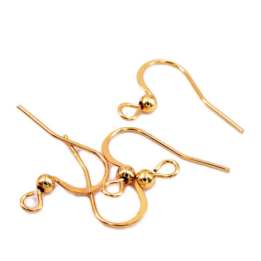 Boucles d'oreilles Crochets Acier inoxydable doré OR 16x20mm (4)