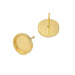 Clou d'oreille laiton doré pour cabochon 10mm (1 paire)