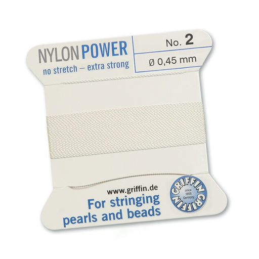 Fil de nylon blanc NYLONPOWER 0.45mm par 2m avec aiguille (1)