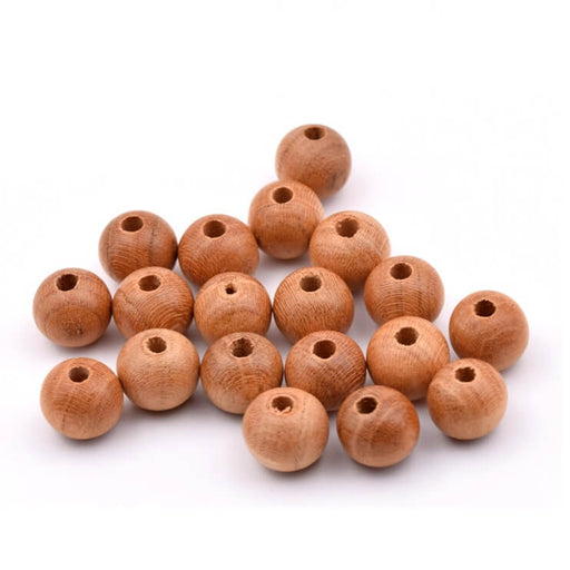 Perle ronde en bois 8mm - Trou 2mm (50)