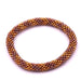 Bracelet jonc crocheté Népalais light topaz et améthyste 65mm (1)