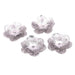 Perle pendentif fleur filigrane en laiton couleur platine 24x5mm - Trou: 1mm (4)