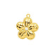Pendentif fleur laiton et zircon centre 16mm - Trou: 1.4mm (1)