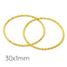 Anneaux connecteurs fermés - laiton doré jaune strié qualité 30x1mm - diam int : 28mm