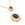 Perlen Einzelhandel Ovale mehrsträngige Perle 12 x 10 mm – mattgoldenes Messing – blauer Cabochon (1)