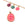 Grossiste en Pendentif ovale trèfle laiton doré émail rose 12x10mm - trou: 1mm (1)