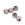 Grossiste en Perles rondes rainurées en laiton platine 4mm - Trou : 1mm (5)