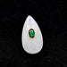 Pendentif goutte cristal de quartz à facette et zircon 25x14mm (1)