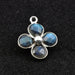 Pendentif fleur en labradorite et argent 925 17mm - Trou: 1mm (1)