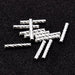 Perles tube striés en laiton argenté 10x1.5mm - Trou: 0.8mm (10)