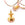 Perlen Einzelhandel Ethnischer Anhänger aus rosa Quarz – vergoldetes Messing 26 x 14.5 mm – Loch: 3 mm (1)