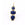 Grossiste en Pendentif 3 pierres saphir brut doré à l'or fin 20mm (1)