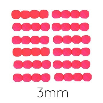Perle facettes de boheme fluo Neon - rose PINK 3mm (50)