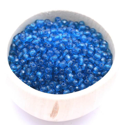 Achat Perle facettes de boheme Capri Blue 3mm (50)