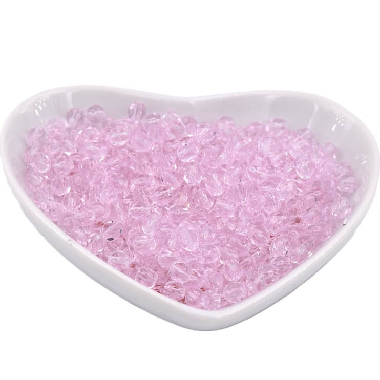 200 Perles Facettes Bohème French Rose AB - 4 Mm - Marque Preciosa - Fabriqué En France - Neuf