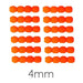 Perle facettes de boheme fluo Neon - Orange 4mm (50)