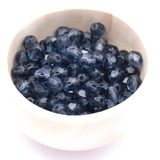 Kaufen Sie Perlen in der Schweiz Firepolish Facettierte Perle Montana Blue 6mm (50)